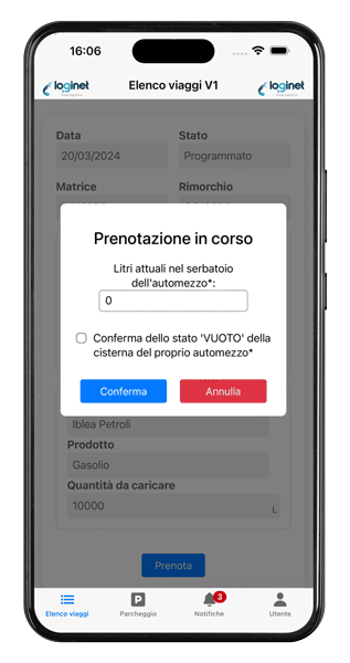 Loginet Fluid app per la gestione del carico autobotti