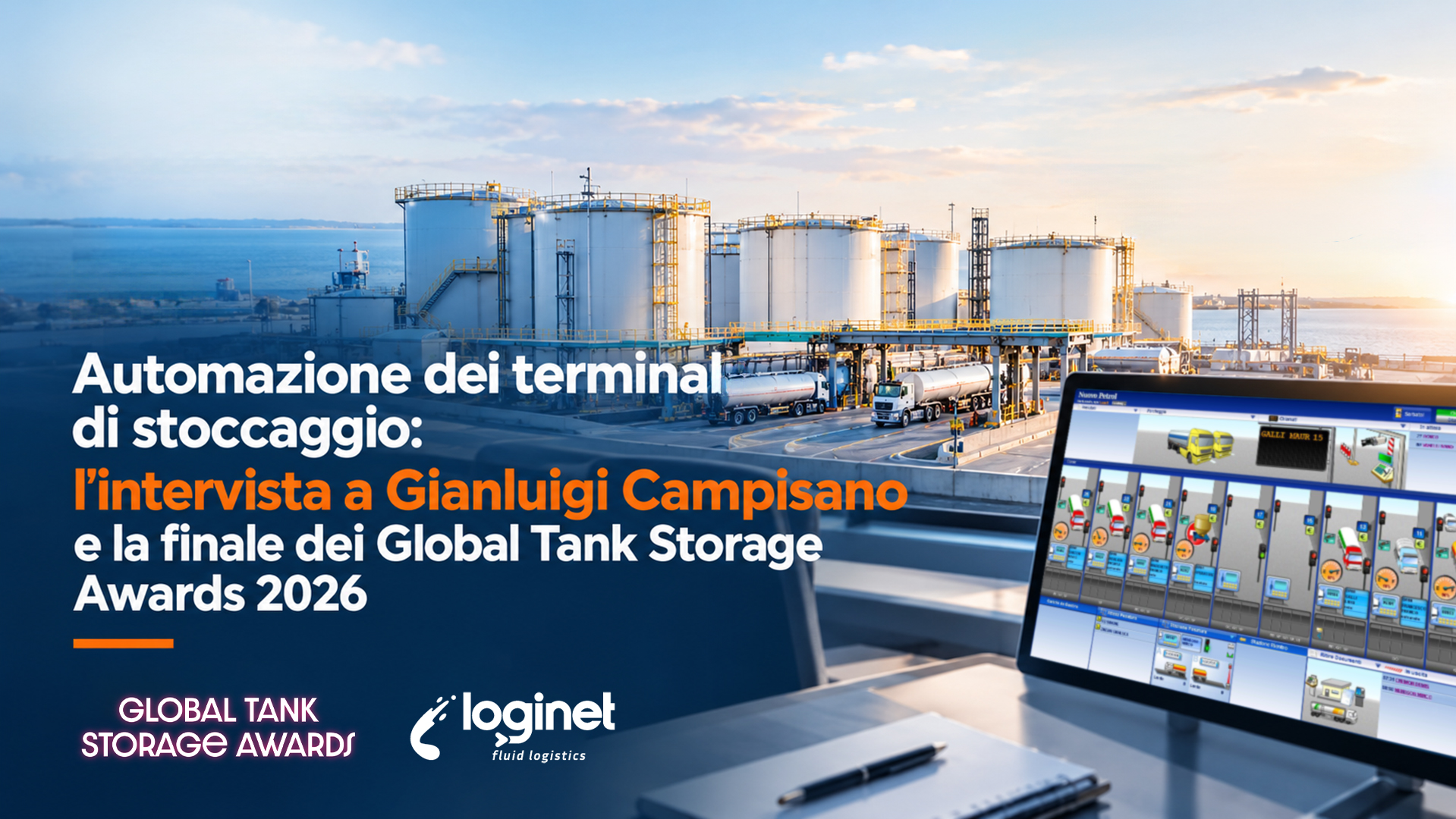 Global Tank Storage Awards 2026. Intervista Gianluigi Campisano a StocExpo sul TAS Nuovo Petrol.